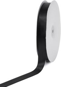 img 1 attached to 🎀 SEO-Optimized Product: PSF0708-030 Solid Satin Ribbon, 7/8"/100 yd, Black