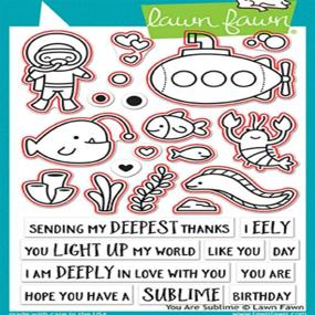 img 2 attached to 🌿 Lawn Fawn LF1686 You Are Sublime - Clear Stamps 4x6: A Must-Have for Crafting Enthusiasts