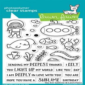 img 4 attached to 🌿 Lawn Fawn LF1686 You Are Sublime - Clear Stamps 4x6: A Must-Have for Crafting Enthusiasts