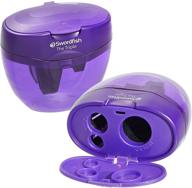 🔪 swordfish triple 3 hole canister pencil sharpener - purple (single pack, 1 unit) logo
