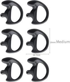 img 3 attached to 🎧 Premium JUYODE Soft Silicone Ear Mold Replacement - Enhance Your Acoustic Coil Tube Earbuds with Universal 2-Way Radio Earpiece Inserts (3 Pairs, Black, Size M)