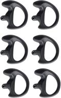 🎧 premium juyode soft silicone ear mold replacement - enhance your acoustic coil tube earbuds with universal 2-way radio earpiece inserts (3 pairs, black, size m) logo