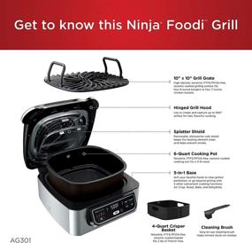 img 1 attached to 🍗 Ninja AG301 Foodi 5-in-1 Indoor Grill with Air Fry, Roast, Bake & Dehydrate - Black/Silver