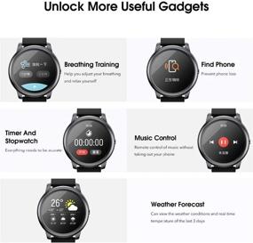 img 2 attached to 🌟 Haylou LS05 Smart Watch: 30 Day Battery Life, Biometric Sensors, IPX68 Water Resistant, Metal Body - Ultimate Fitness Accessory!