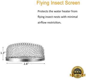 img 2 attached to 🪰 RV Camper Refrigerator Vents Flying Insect Screen & Water Heater Screen Kit with Installation Tool - 19-3/4" x 1-1/4" & 2.8"x1.3" RV Furnace Bug Screen + RV Door Protector