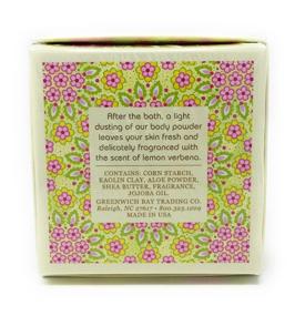 img 2 attached to 4 Ounce Greenwich Bay Trading Co. Lemon Verbena Scented Dusting Powder