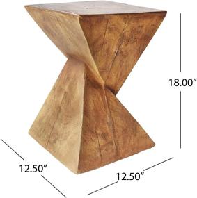 img 2 attached to 🪑 Christopher Knight Home Jerod Natural Concrete Accent Table- Lightweight & Stylish Design