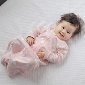 img 2 attached to 🌈 Babysoy Long Sleeve Pattern Sleep Sack: A Cozy Wearable Blanket for 12-24 Month Olds - Rainbow-Peony Delight