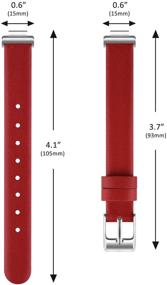 img 2 attached to [2 Pack] Stylish Leather Bands for Fitbit Inspire HR - Compatible with Fitbit Inspire & Ace 2 - Trendy Red and Brown Options for Men and Women