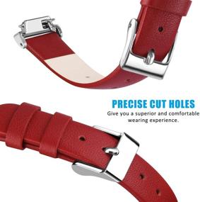 img 3 attached to [2 Pack] Stylish Leather Bands for Fitbit Inspire HR - Compatible with Fitbit Inspire & Ace 2 - Trendy Red and Brown Options for Men and Women