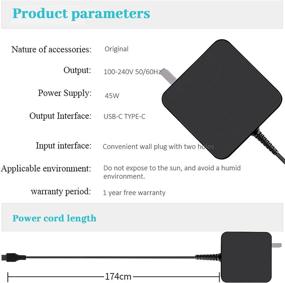 img 2 attached to High-Quality Type C Laptop Charger for Samsung Chromebook & Acer Chromebook - Compatible with PA-1300-87 & USB C PD 45W - Ideal for XE520QAB XE350XBA CB5-312T CB315-3H Spin 11 cp311-1hn-c2dv & Samsung Galaxy S8 S9 S10 S20 S21 - Long-lasting Supply Cord