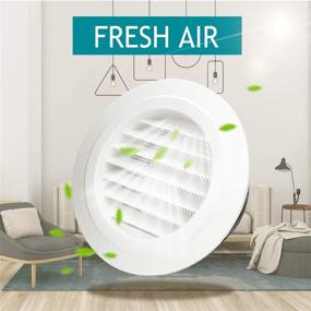 img 3 attached to 🌀 HG POWER 6 Inch Round Air Vent ABS Louver Grille Cover White Soffit Vent with Fly Screen Mesh – Ideal for Bathroom, Office, and Kitchen Ventilation