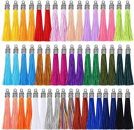 100-piece bulk flasoo tassels for jewelry making | silky handmade tassel charms for resin crafts, bracelets, earrings, keychains, necklaces logo