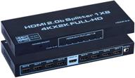 🔌 premium 4k hdmi splitter 1x8 - 8 port audio video distributor box - hdmi 2.0b, hdcp 2.2 - 4k@60hz, 3d, rgb4:4:4 - xbox, ps4, fire stick, roku, projector, hdtv compatible logo