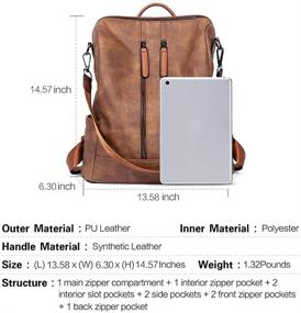 img 2 attached to Detachable Convertible Leather Shoulder Handbag & Wallet Set for Women - Backpack Style