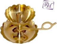 brass aarti diya supported flame logo