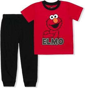 img 4 attached to 🍪 Colorful Sesame Street Cookie Monster Jogger Boys' Clothing - Perfect for Active Kids!