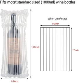 img 3 attached to 🍷 Inflatable Wine Travel Bags: 50-Pack Bottle Protector for Safe Shipping & Travel with Bump Bubble Cushion Wrap and Air Column Sleeve – LIVEBAY