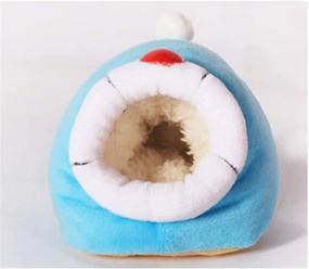 img 4 attached to 🐹 YUEKUA Soft Hamster House Bed – Cozy Cotton Nest with Cushion for Small Pet Animals Like Hamsters, Guinea Pigs, Hedgehogs – Warm Habitat Bed Accessories