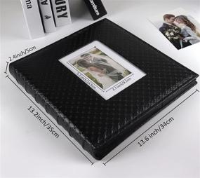 img 2 attached to 📷 RECUTMS 4x6 Photo Album – Black Inner Page, Button Grain Leather, Big Capacity Pockets – Ideal for 600 Pictures: Birthday, Christmas, Wedding, Anniversary
