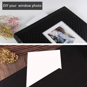img 1 attached to 📷 RECUTMS 4x6 Photo Album – Black Inner Page, Button Grain Leather, Big Capacity Pockets – Ideal for 600 Pictures: Birthday, Christmas, Wedding, Anniversary