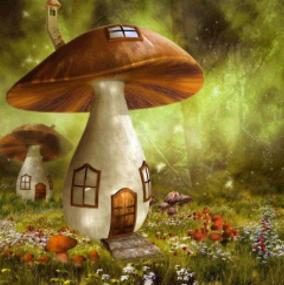 img 4 attached to Enhance Your Home Décor with MXJSUA DIY 5D Diamond Painting Full Round Drill Kits - Flower Mushroom House Theme, 12x12In