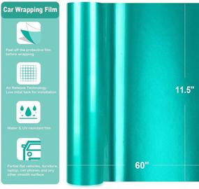 img 3 attached to TECKWRAP Glossy Metallic Adhesive Vinyl Car Wrap Film Roll With Air Release 11 Exterior Accessories