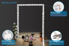 img 2 attached to 💡 ViLSOM LED Vanity Mirror Lights Kit - 13ft/4M, 240 LEDs for Makeup Vanity Mirror Table Set with Dimmer and Power Supply (Mirror Not Included)