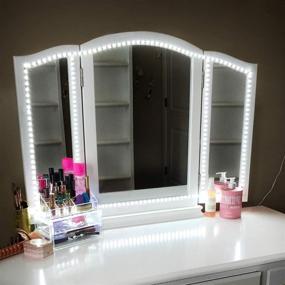 img 4 attached to 💡 ViLSOM LED Vanity Mirror Lights Kit - 13ft/4M, 240 LEDs for Makeup Vanity Mirror Table Set with Dimmer and Power Supply (Mirror Not Included)