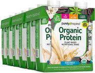 purely inspired organic protein shake - ready-to-drink, 20g plant based protein, sports nutrition rtd - french vanilla flavor, 11 fl. oz (pack of 12) - packaging may vary logo