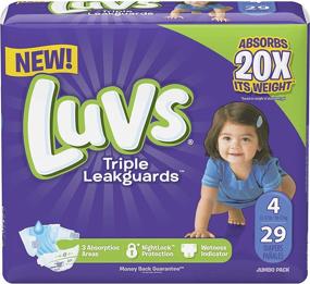 img 4 attached to Luvs Triple Leakguards Diapers Count Diapering for Disposable Diapers