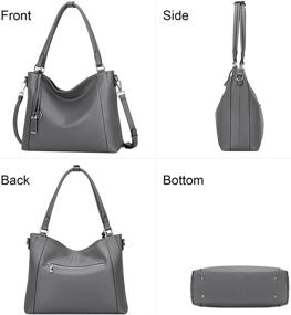 img 2 attached to Stylish Soft Leather Handbags: Large Tote, Shoulder Hobo, and Crossbody Bag for Women By OVER EARTH