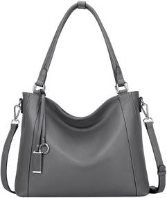 img 4 attached to Stylish Soft Leather Handbags: Large Tote, Shoulder Hobo, and Crossbody Bag for Women By OVER EARTH