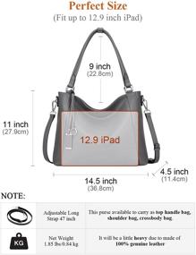 img 1 attached to Stylish Soft Leather Handbags: Large Tote, Shoulder Hobo, and Crossbody Bag for Women By OVER EARTH