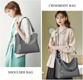 img 3 attached to Stylish Soft Leather Handbags: Large Tote, Shoulder Hobo, and Crossbody Bag for Women By OVER EARTH