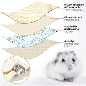 img 3 attached to 🐹 Premium Reusable Guinea Pig Cage Liner: Washable Pee Pads for Small Pets – Ultra-Absorbent Mat for Hamsters, Rabbits, Chinchillas, Gerbils, Hedgehogs, and Rats