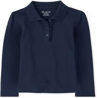 adorable girls' long sleeve ruffle polo by the children's place: stylish comfort for your little fashionista logo