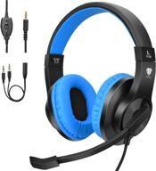 🎧 bluefire kids headphones - perfect stereo gaming headsets for online school students, children, teens, boys, girls - with microphone, volume control - compatible with ps4, xbox one (blue) logo