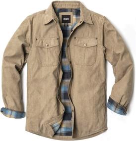 img 4 attached to 👕 Rugged Brushed Flannel Sleeved Men's Clothing Shirts by CQR: Perfect Blend of Style and Durability