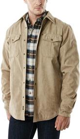 img 2 attached to 👕 Rugged Brushed Flannel Sleeved Men's Clothing Shirts by CQR: Perfect Blend of Style and Durability