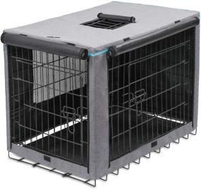 img 4 attached to X-ZONE PET Indoor/Outdoor Dog Crate Cover - Polyester Kennel Cover for Wire Dog Crates - Windproof & Durable