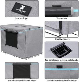 img 2 attached to X-ZONE PET Indoor/Outdoor Dog Crate Cover - Polyester Kennel Cover for Wire Dog Crates - Windproof & Durable