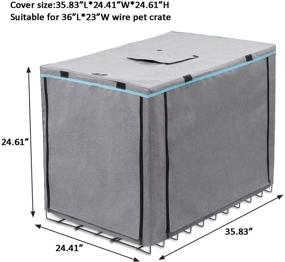 img 3 attached to X-ZONE PET Indoor/Outdoor Dog Crate Cover - Polyester Kennel Cover for Wire Dog Crates - Windproof & Durable