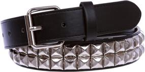 img 2 attached to 💀 Snap Silver Studded Leather Black: Sleek and Edgy Fashion Statement