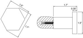 img 2 attached to KALYSTE Декоративная латунная вешалка для ткани