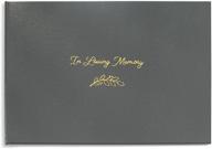 💐 clearstory stylish gunmetal guest book for funeral & wake - 100 lined white pages (10x7 inches) logo