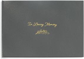 img 4 attached to 💐 Clearstory Stylish Gunmetal Guest Book for Funeral & Wake - 100 Lined White Pages (10x7 Inches)