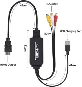 img 3 attached to 🔌 RCA to HDMI Converter - AV Audio Video to 1080P HDMI Adapter for PC Laptop Xbox PS3 PS4 TV STB VHS VCR Camera DVD, Supporting PAL NTSC (Female to Male)