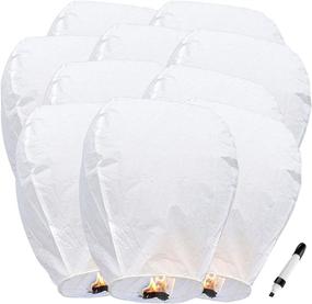 img 4 attached to 🎉 10-Pack of Eco-Friendly Sky Lanterns | Perfect for Celebrations like Weddings, Birthdays, New Year Festivals, Memorials, and More | 100% Biodegradable