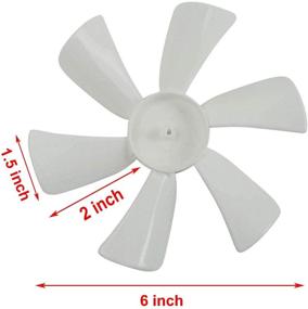 img 2 attached to 🔵 White 6-Inch RV Fan 12V D-Shaft Blade Replacement for Camper, Bathroom, Home, Mobile Home, RV Motor